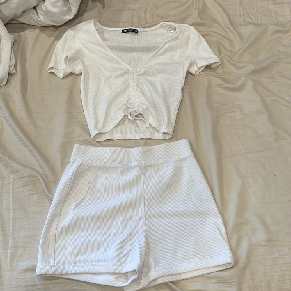 White zara lounge wear